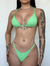 CORTININHA PIPOCA FIO MENTA - Moda Solunar