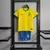 CAMISA + SHORTS INFANTIL UNISSEX BRASIL I HOME 2022 NIKE UNISSEX - AMARELO E AZUL