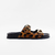 Rasteira Halle Papete em Couro animal Print Cor Leopardo