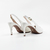 Slingback Vickie em Couro Cor Off White - Kuntzler 