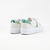 Tênis Ruby em Couro Cor Off White/Floral Verde - Kuntzler 