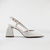 Slingback Amber em Couro Verniz Cor Off White