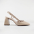 Slingback Amber em Couro Verniz Cor Nude