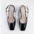 Slingback Amber em Couro Metalizado Cor Preto - comprar online