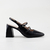 Slingback Monique em Couro Cor Preto - comprar online