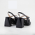 Slingback Monique em Couro Cor Preto - loja online