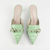 Mule Luci em Couro detalhe em Croco Cor Verde Candy Calors na internet