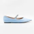 Sapatilha Deisy em Couro Croco Cor Azul Candy Colors