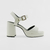 Sandália Plataforma Elisa em Couro Cor Off White - comprar online