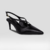 Slingback Leia em Couro Cor Preto