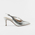 Slingback Leia em Couro Cor Prata - comprar online