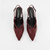 Slingback Valença em Couro Cor Bordô - Kuntzler 