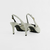 Slingback Valença em Couro Cor Off White/Dourado - loja online