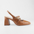 Slingback Monique em Couro Cor Caramelo - comprar online