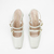 Slingback Monique em Couro Cor Off White - Kuntzler 