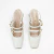 Slingback Monique em Couro Cor Off White - Kuntzler 