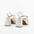 Slingback Monique em Couro Cor Off White - loja online