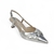 Slingback Chay em Couro Cor Prata