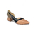 Scarpin Luciana em Couro detalhe Verniz Cor Blush/Preto