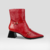 Bota Iris Cano Curto em Couro na Cor Vermelho KZ4023002A03