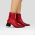 Bota Iris Cano Curto em Couro na Cor Vermelho KZ4023002A03 - comprar online