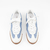 Tênis Cassey em Couro com Tecido Jeans Cor Off White/Azul na internet
