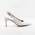 Slingback Vickie em Couro Cor Off White