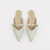Mule Luísa em Couro Cor Dourado Off White na internet