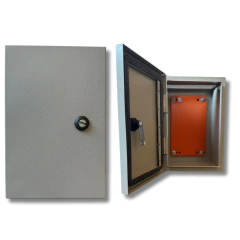 Caixa metálica quadro painel de comando 300x200x200 DE SOBREPOR COM FLANGE IP -54 BN na internet