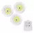 Pack Set 3 Luz Cob Led 3w +control Remoto Emergencia Lampara