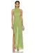 VESTIDO LUMIERE HALTERNECK VERDE OSEREE - tienda online