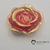 Pingente cn 2782 - entremeio rosa resinada em 3D tam M - loja online