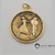 Pingente Pi 6856 - medalha exu e pomba gira resinada - Gatopretobijuterias