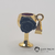 Pingente 7536 - taça com resina cor vinho dentro e rosa resinada - comprar online