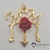 Pingente 7761 - tridente Maria Mulambo com rosa resinada - comprar online