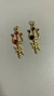 Pingente Pi- 8169 - tridente trabalhado Pomba Gira resinado e com strass