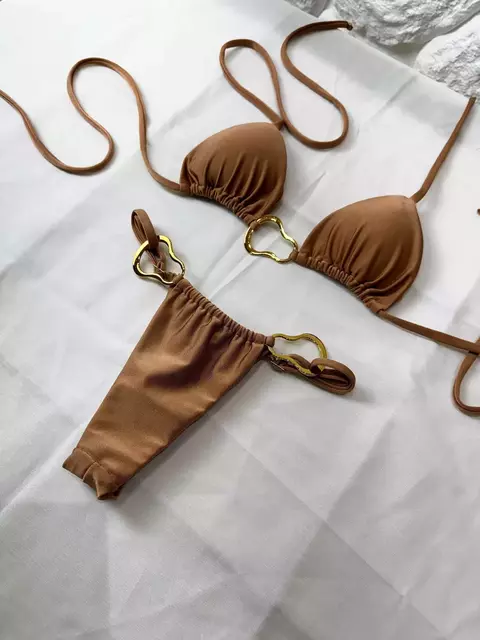 Biquíni Argolas Luxo Capuccino