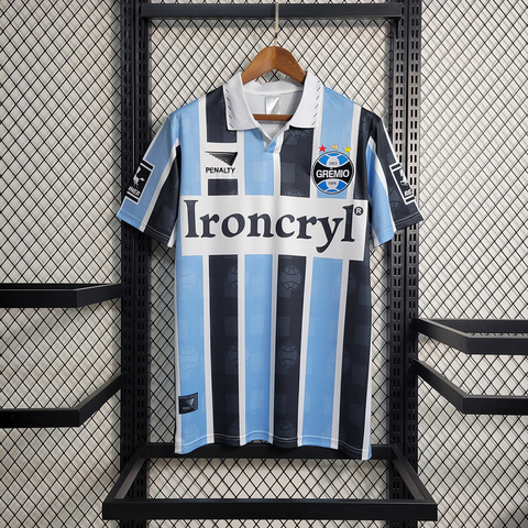 Camisa Retrô Grêmio 1997/1998 - Masculina Penalty - Patrocínio Ironcryl