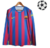 Camisa Retrô Barcelona I 2005/2006 manga longa com PATCH - Nike Masculina - Vermelha e azul