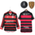 Camisa Flamengo I 24/25 Manga Longa com PATCH e PATROCÍNIOS - Torcedor Adidas Masculina - Preta e vermelha