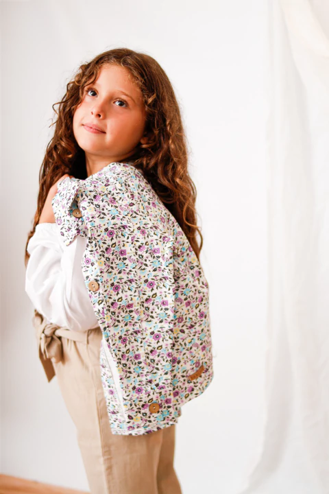 Campera Gabardina Floreada - comprar online