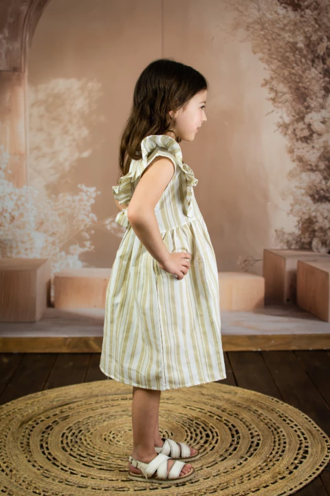 Vestido Monaco Rayas beige - comprar online