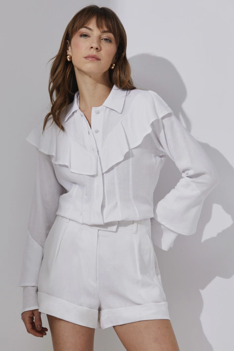 SHORT MEIO CÓS - OFF WHITE