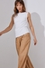 CALÇA AMPLA MEIO CÓS ESSENTIAL - TAN BROWN - comprar online
