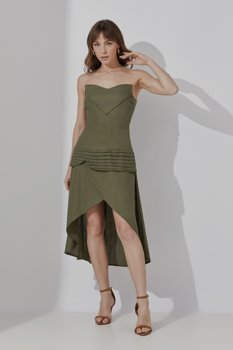 VESTIDO AKOYA - VERDE VINTAGE