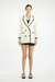 BLAZER TWEED ELIANA OFF WHITE-BLACK | Andrea Bogosian - comprar online