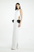 VESTIDO CREPE EVA OFF WHITE-BLACK | Andrea Bogosian