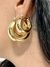 ARGOLA TUBO G BANHADA NO OURO 18K - CAEMY
