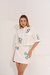 Conjunto de saia e blusa em sarja bordado - USEAMITI