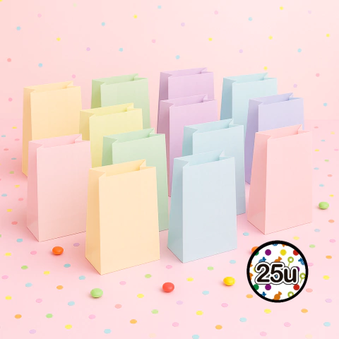 Bolsitas Golosineras Papel Colores Pasteles x 25 u - comprar online